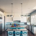 Bright kitchen with island