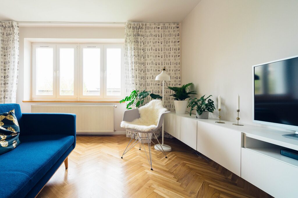 Staged living room