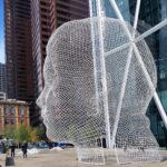 Wonderland sculpture outside The Bow